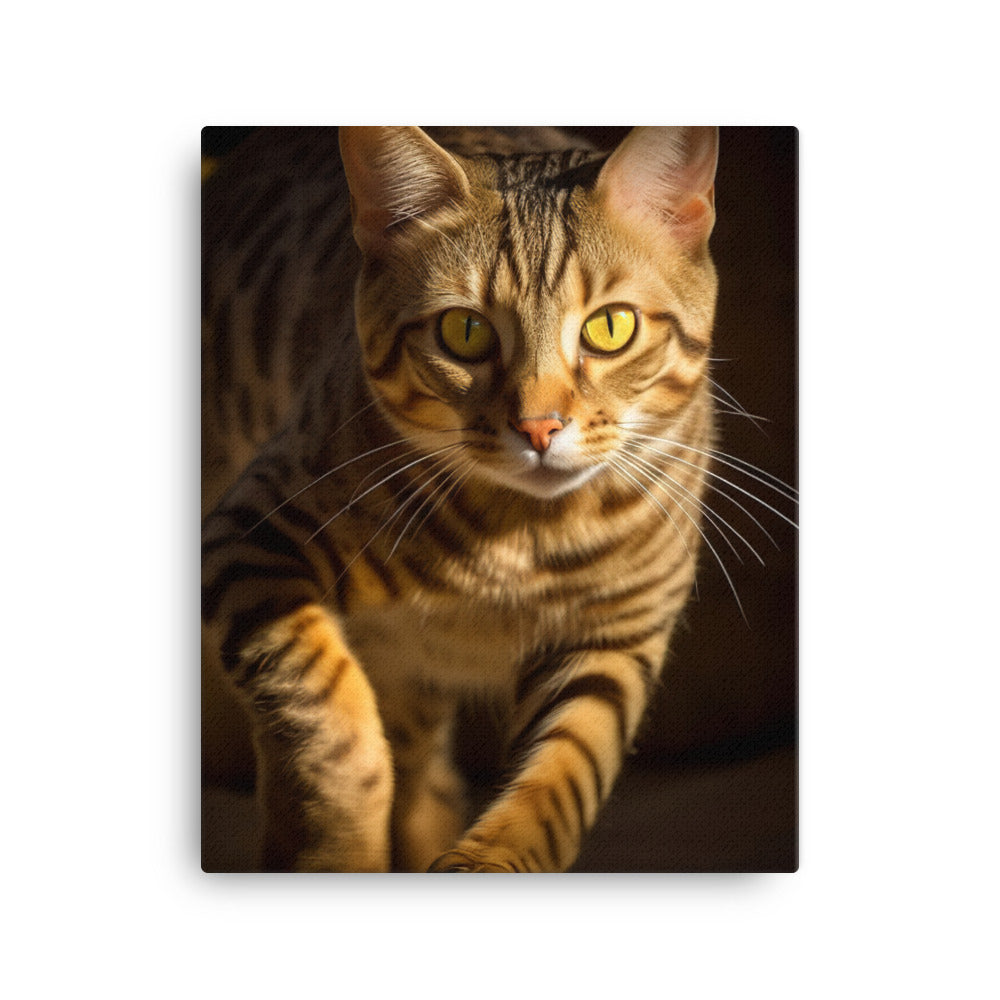 Egyptian Mau Cat Canvas - PosterfyAI.com