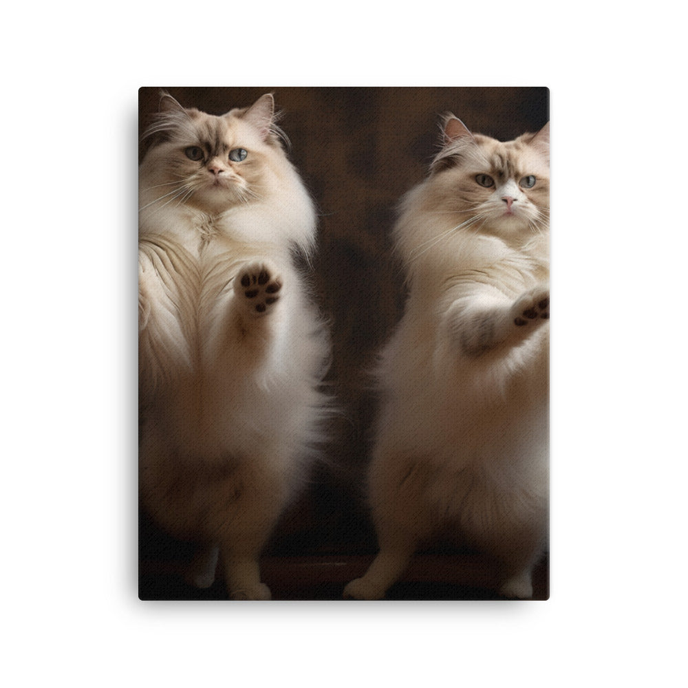 Ragdoll Cat in Motion Canvas - PosterfyAI.com