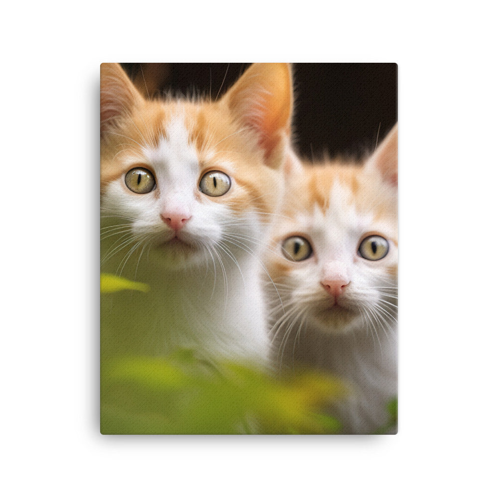 Japanese Bobtail Kitten Canvas - PosterfyAI.com