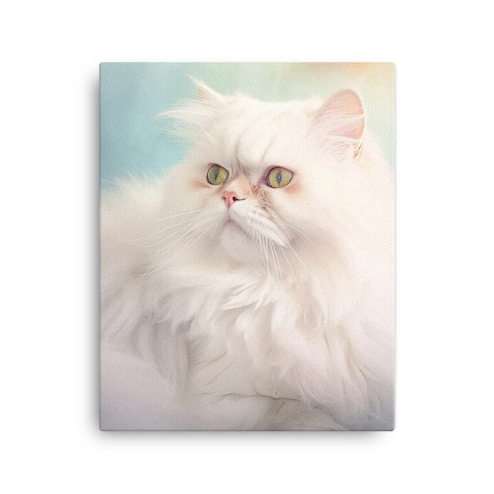 Persian Cat in Dreamy Pastel Canvas - PosterfyAI.com