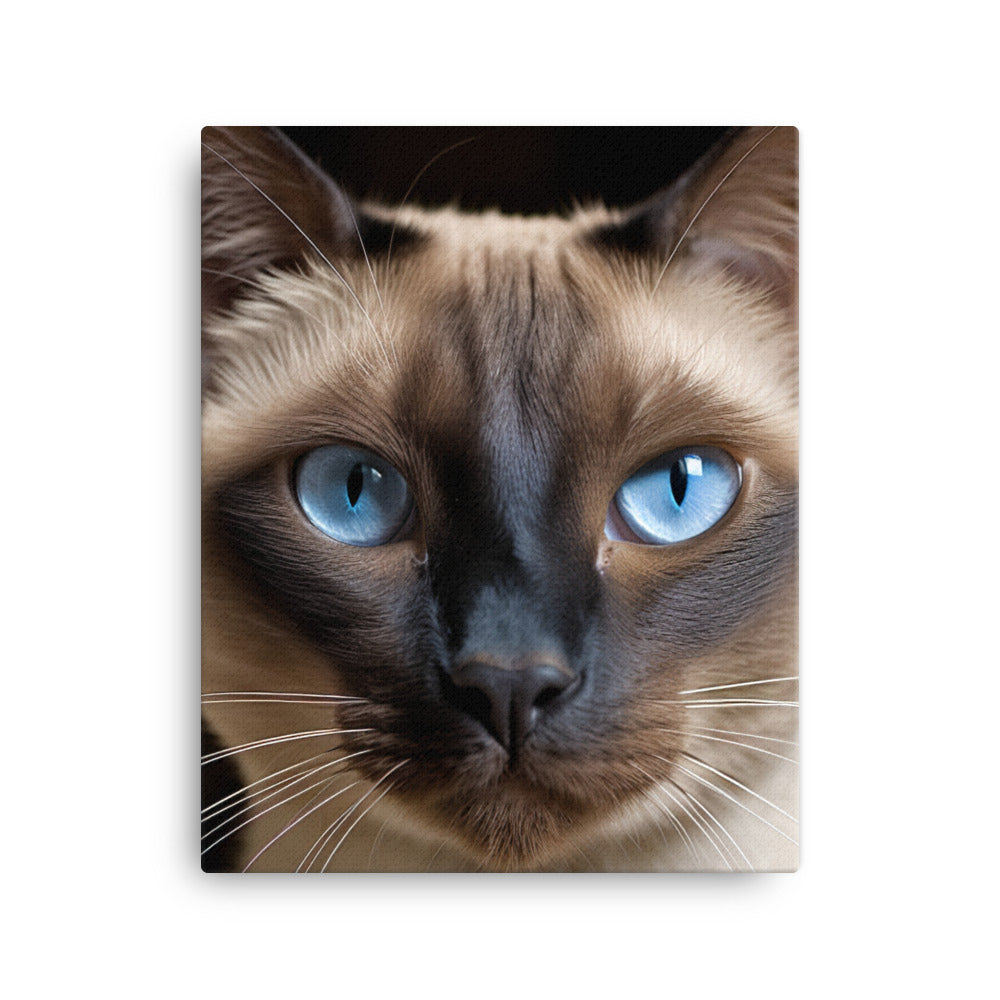 Majestic Siamese Beauty Canvas - PosterfyAI.com