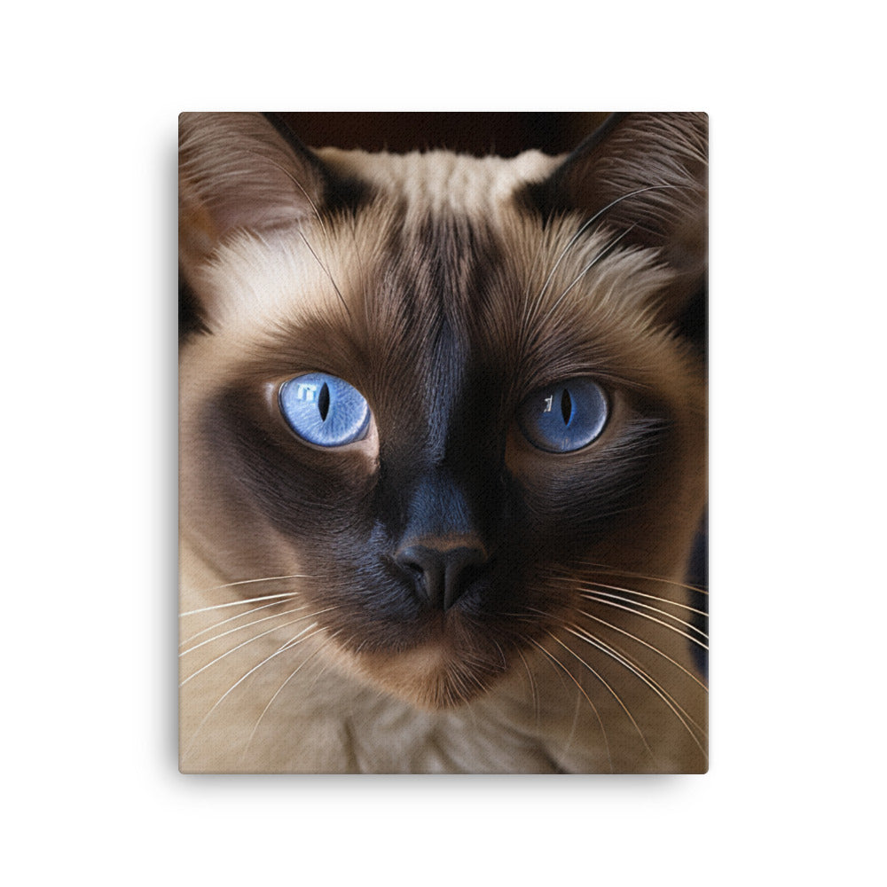 Majestic Siamese Beauty Canvas - PosterfyAI.com