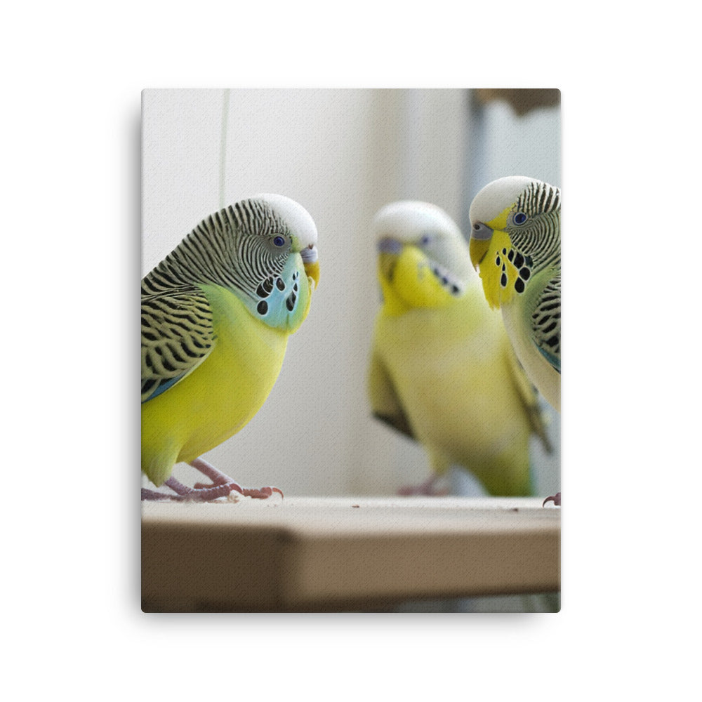 Budgerigar Canvas - PosterfyAI.com
