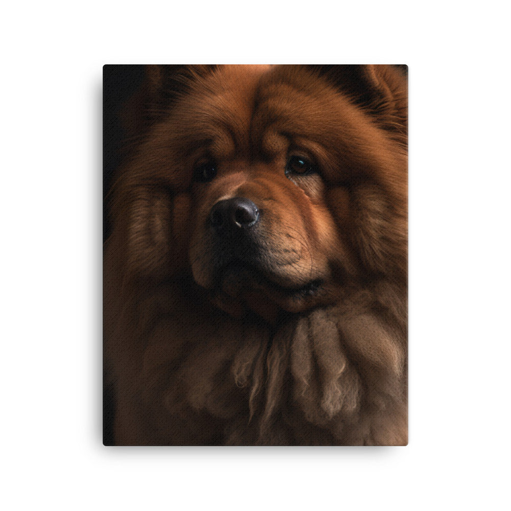 Chow Chow Sitting Proudly Canvas - PosterfyAI.com