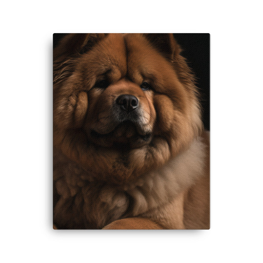 Chow Chow Sitting Proudly Canvas - PosterfyAI.com
