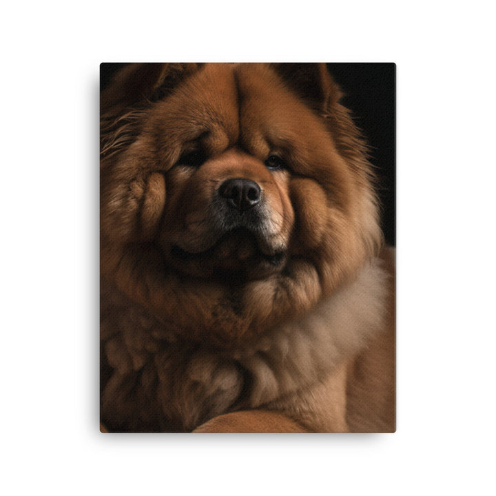 Chow Chow Sitting Proudly Canvas - PosterfyAI.com