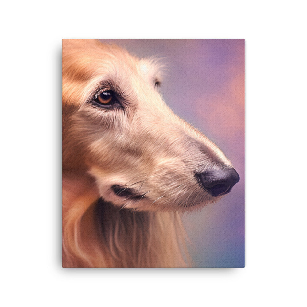 Afghan Hound portrait with bokeh Canvas - PosterfyAI.com