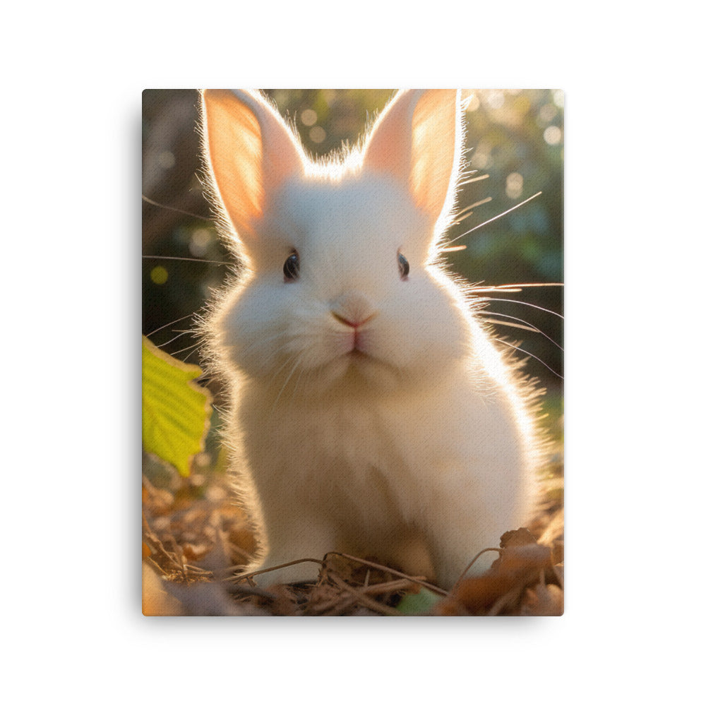 Florida White Bunny Canvas - PosterfyAI.com