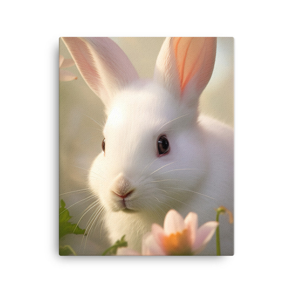 Florida White Bunny Canvas - PosterfyAI.com