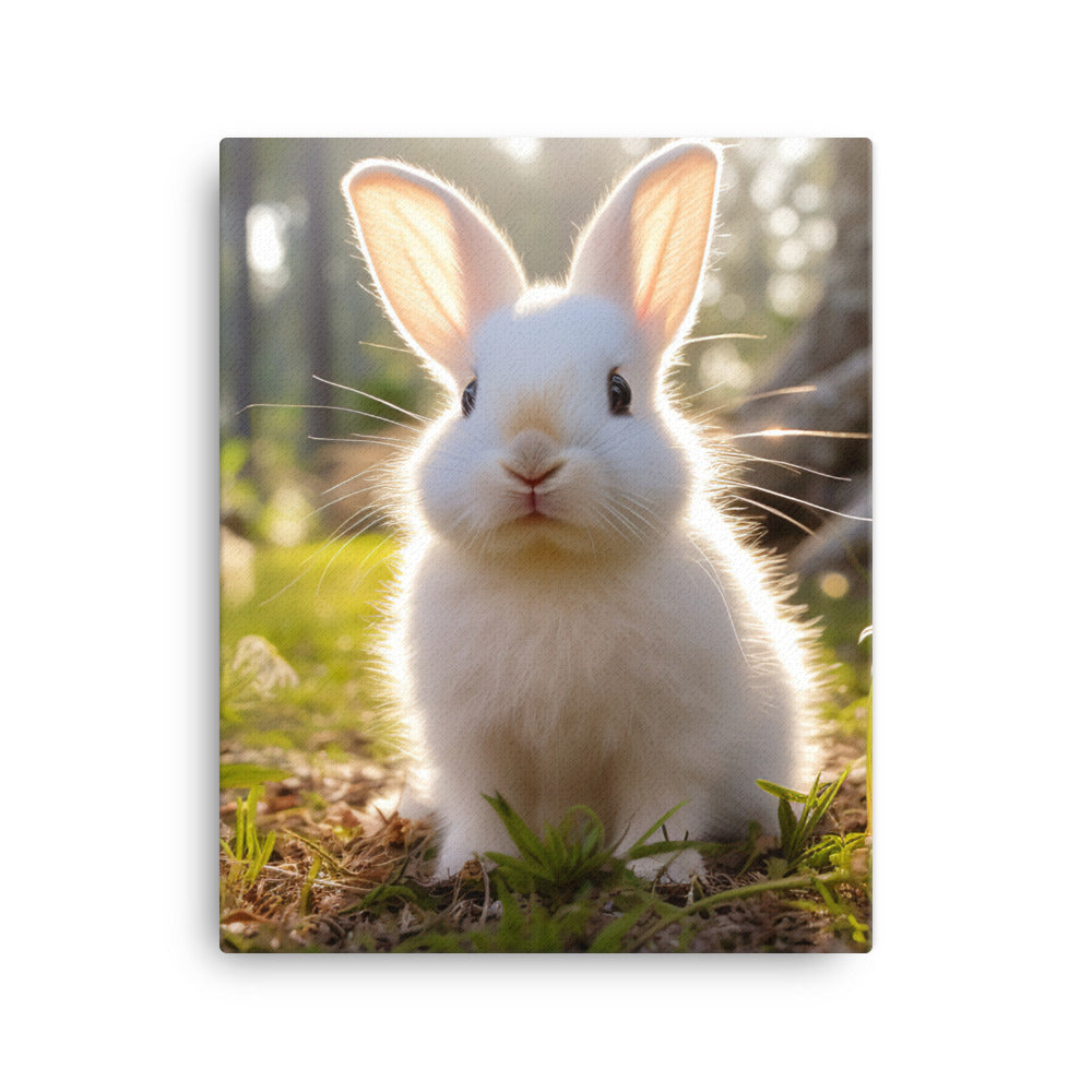 Florida White Bunny Canvas - PosterfyAI.com