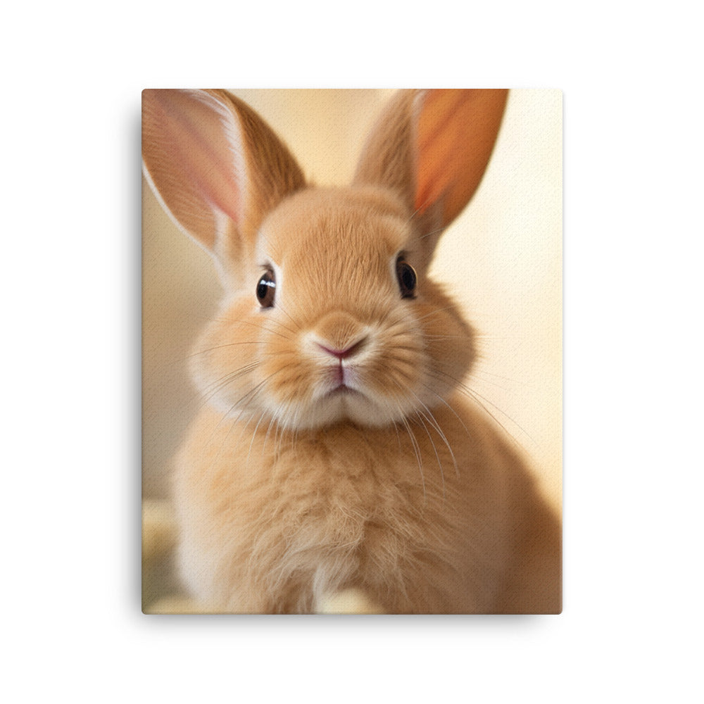 Mini Rex Bunny Canvas - PosterfyAI.com