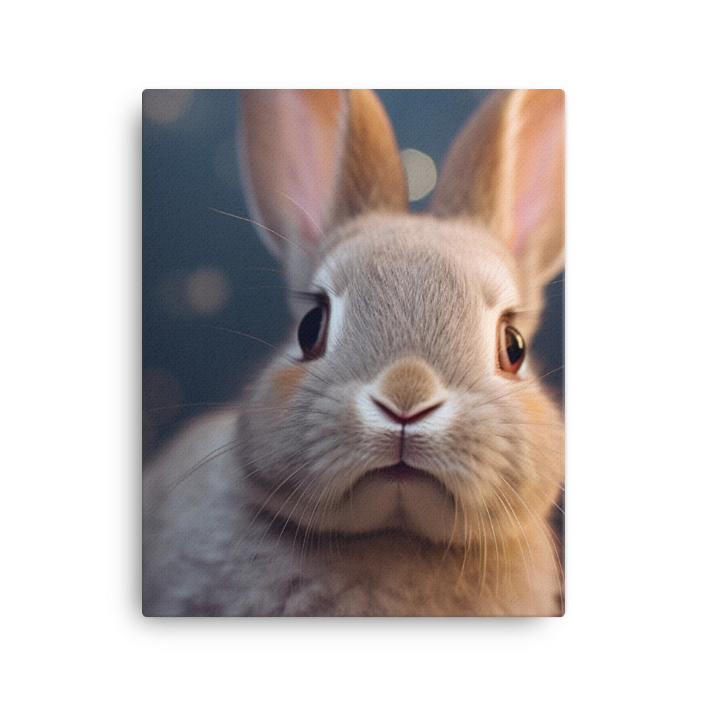 Mini Rex Bunny Canvas - PosterfyAI.com