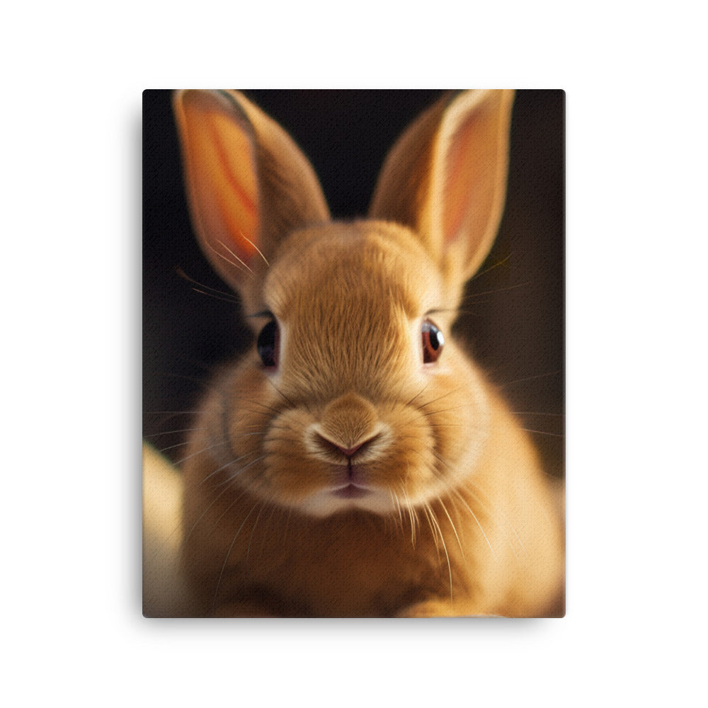 Mini Rex Bunny Canvas - PosterfyAI.com