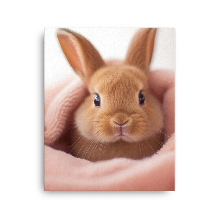 Mini Rex Bunny Canvas - PosterfyAI.com