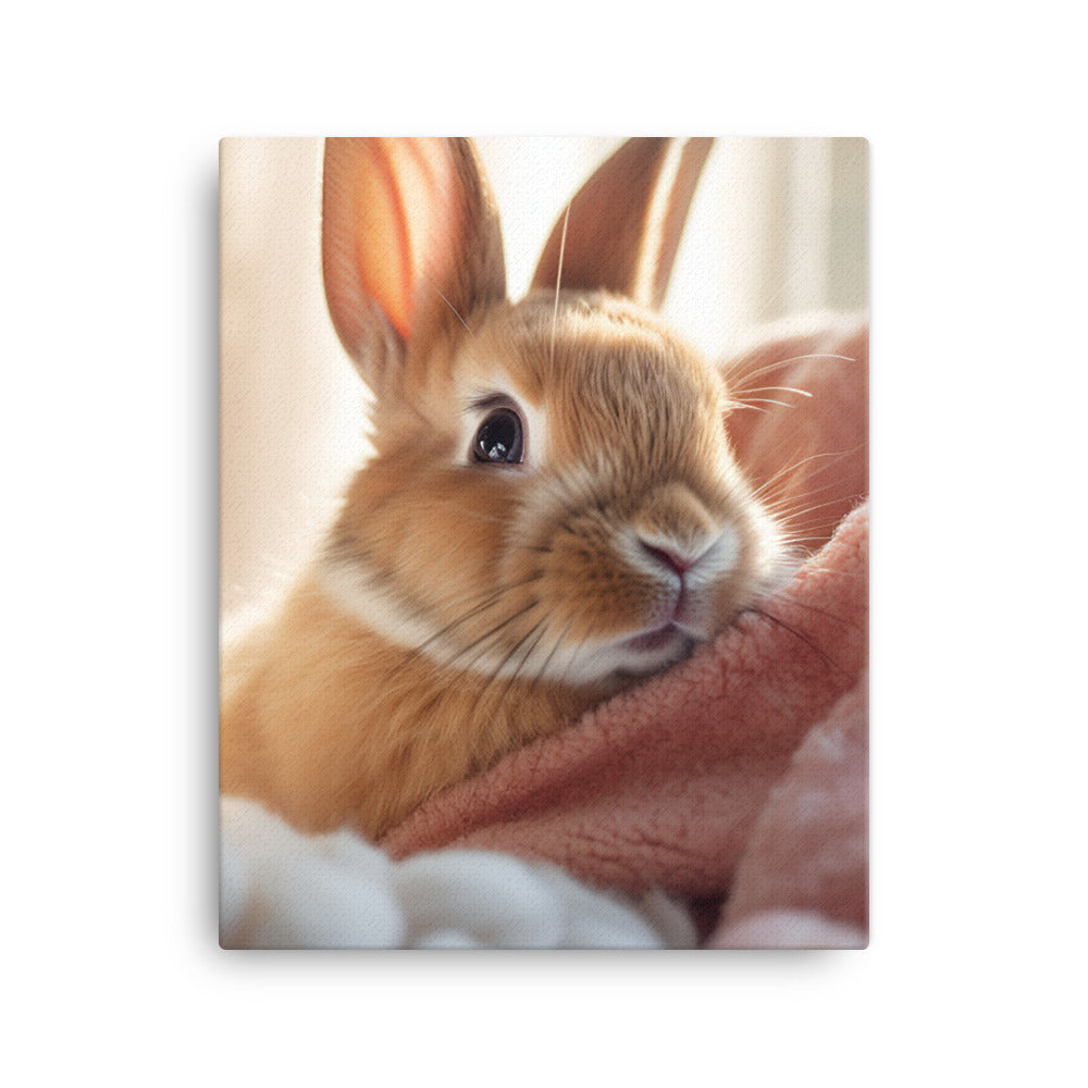 Mini Rex Bunny Canvas - PosterfyAI.com
