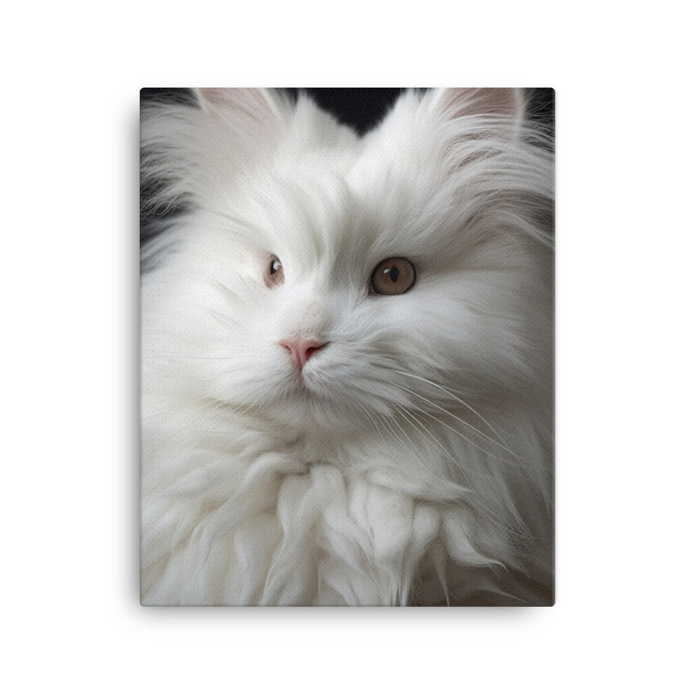 French Angora Bunnys Majestic Beauty Canvas - PosterfyAI.com