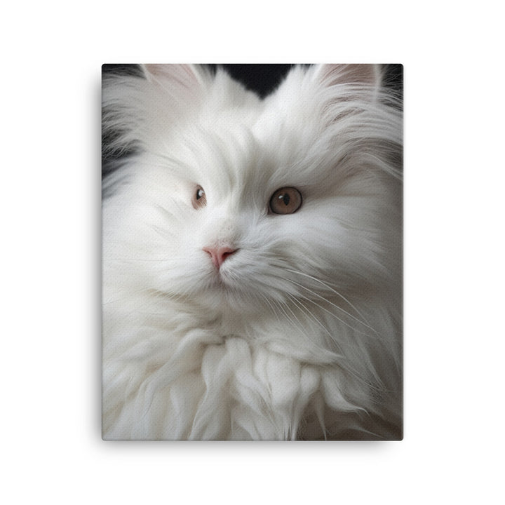 French Angora Bunnys Majestic Beauty Canvas - PosterfyAI.com