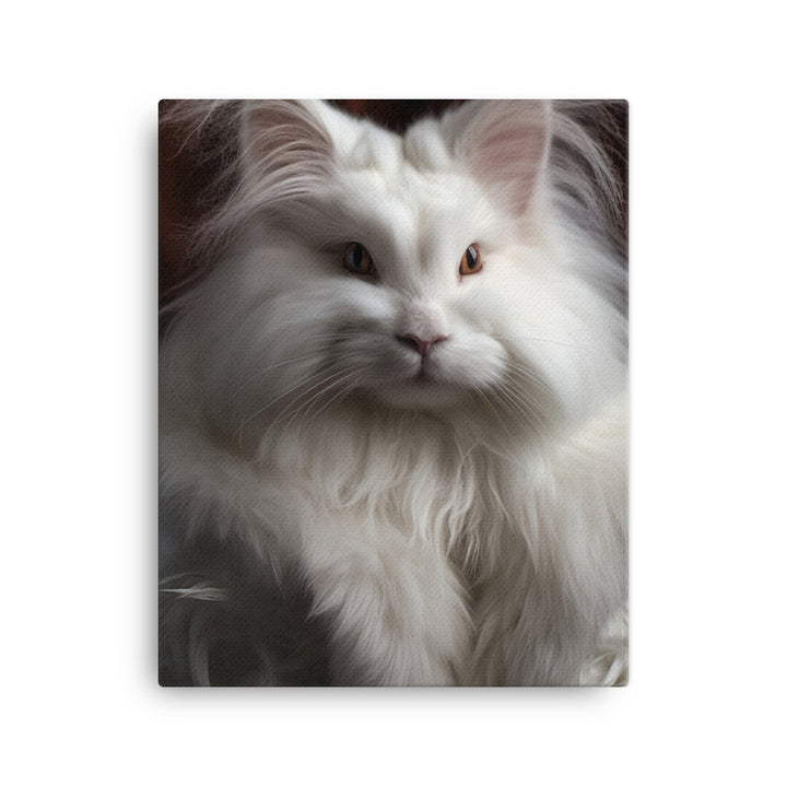 French Angora Bunnys Majestic Beauty Canvas - PosterfyAI.com