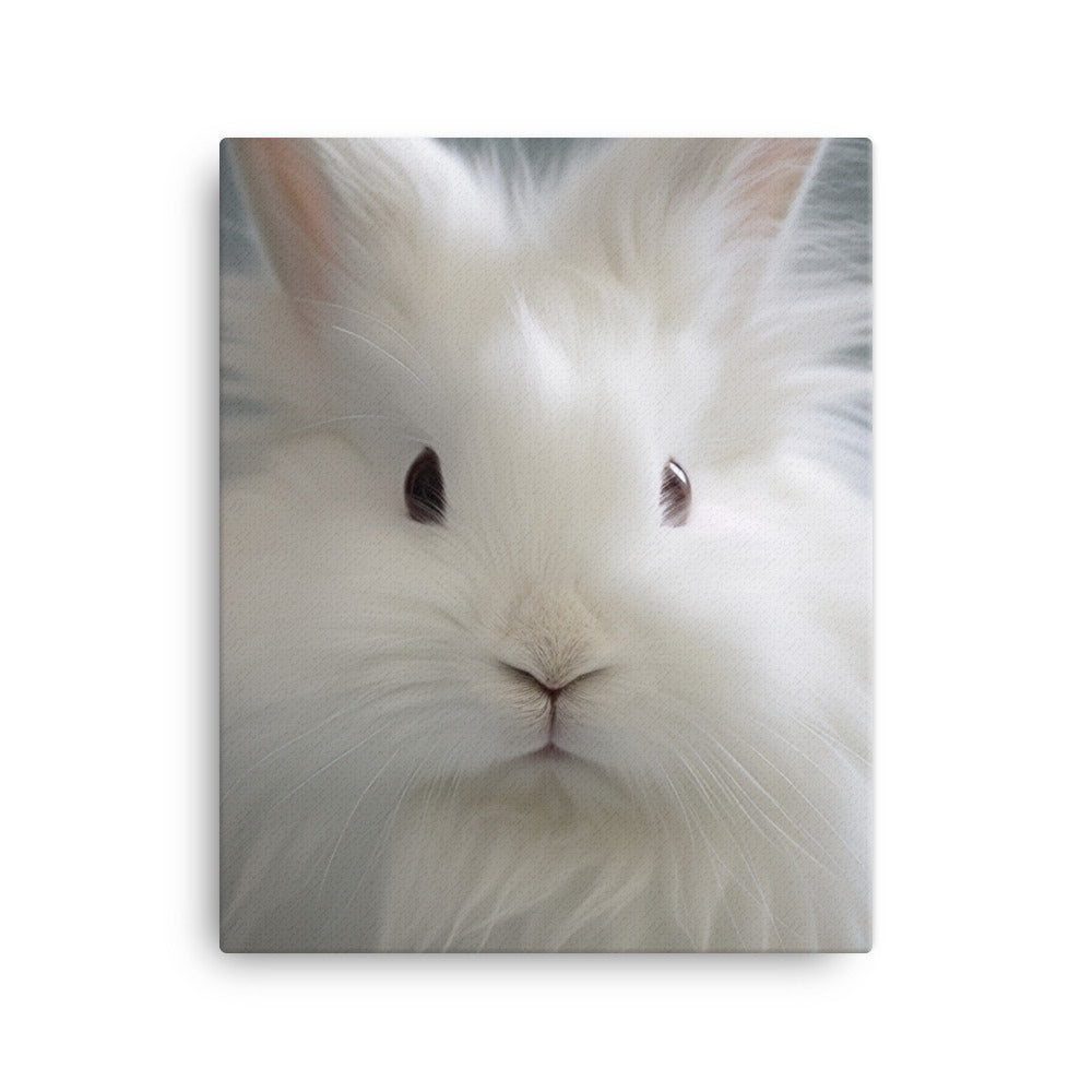 Adorable French Angora Bunny Canvas - PosterfyAI.com