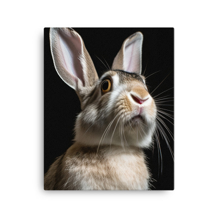 English Spot Bunnys Inquisitive Charms Canvas - PosterfyAI.com