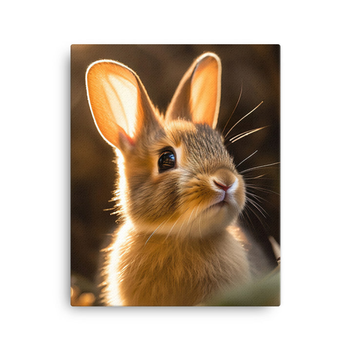 Mini Satin Bunnys Enchanting Inquisitiveness Canvas - PosterfyAI.com