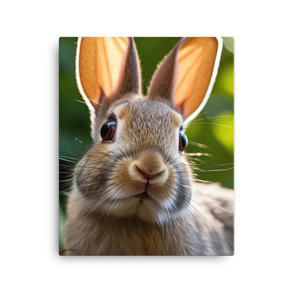 Mini Satin Bunnys Enchanting Inquisitiveness Canvas - PosterfyAI.com