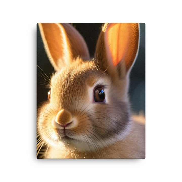 Mini Satin Bunnys Enchanting Inquisitiveness Canvas - PosterfyAI.com