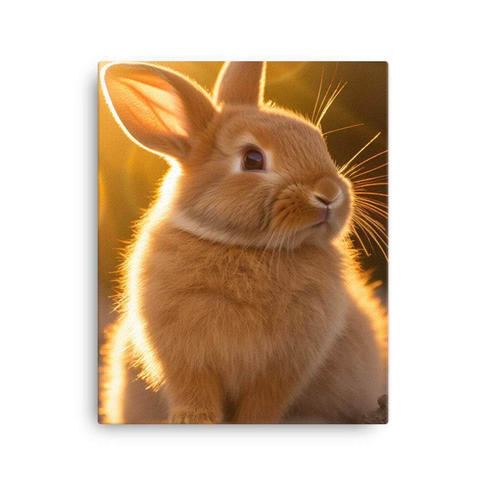 Adorable Tan Bunny Canvas - PosterfyAI.com