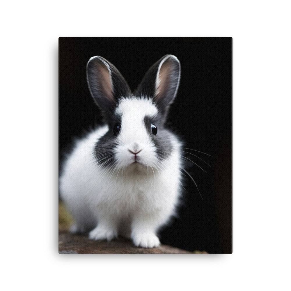 Dwarf Hotot Bunny Canvas - PosterfyAI.com