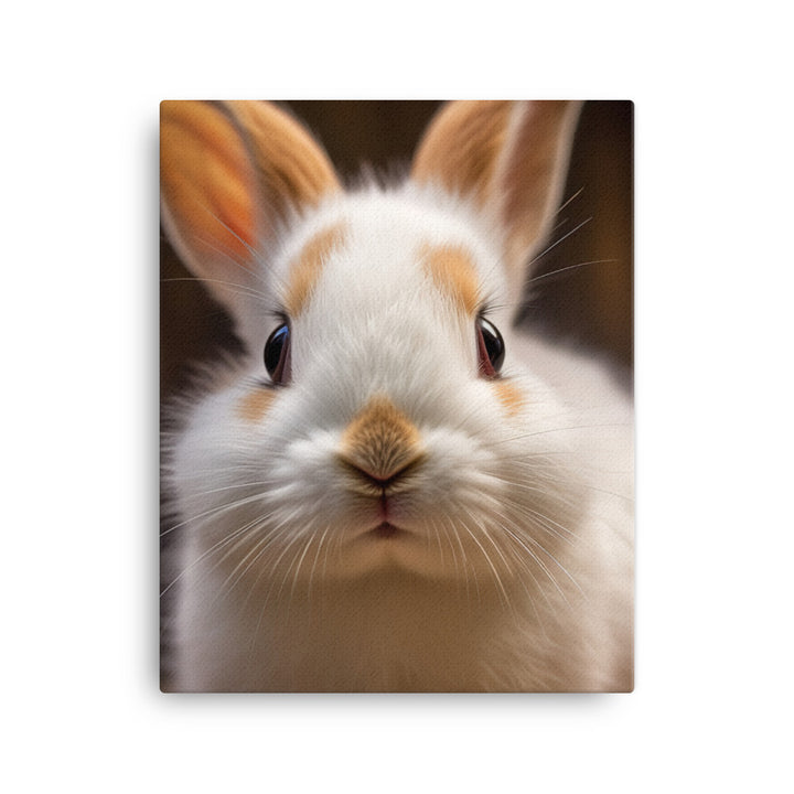 Charming Dwarf Hotot Bunny Canvas - PosterfyAI.com