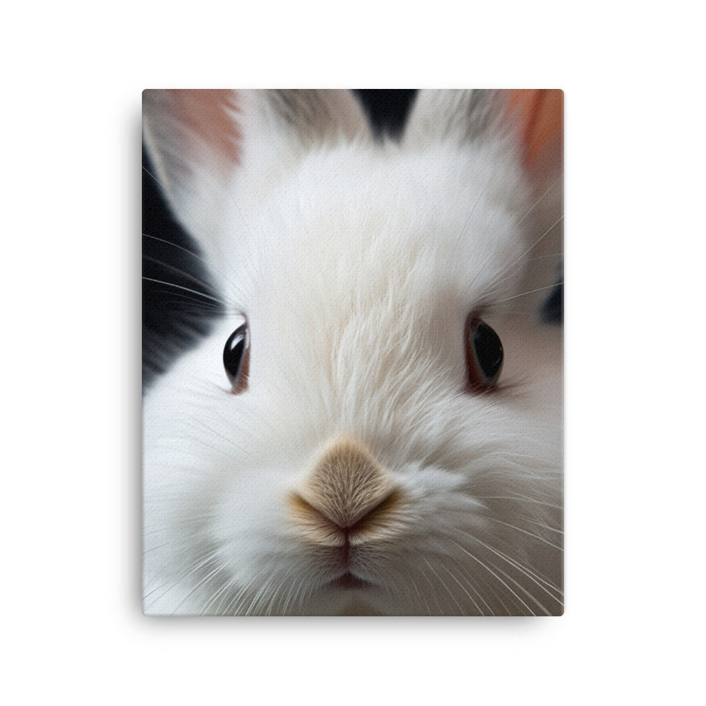 Charming Dwarf Hotot Bunny Canvas - PosterfyAI.com