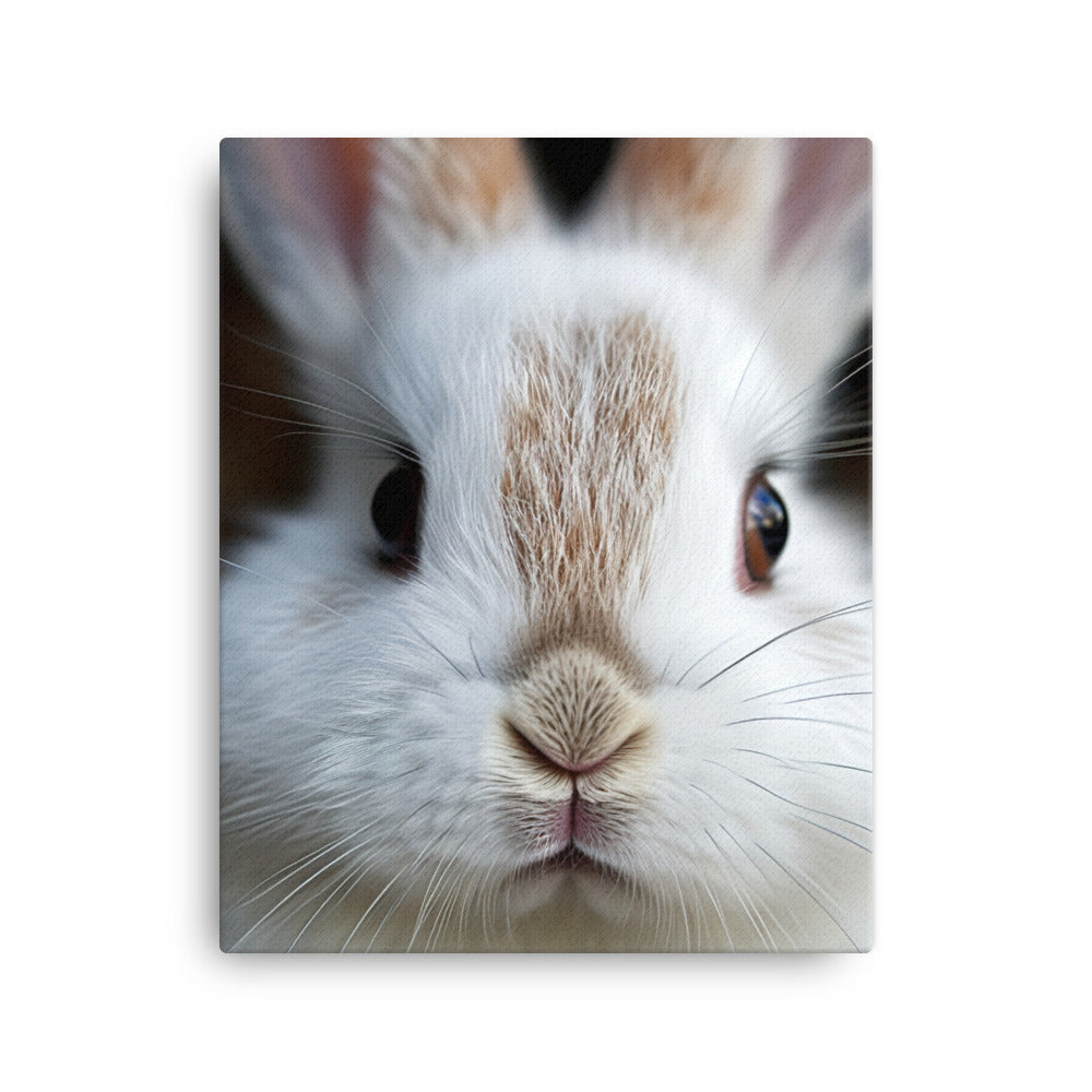 Charming Dwarf Hotot Bunny Canvas - PosterfyAI.com