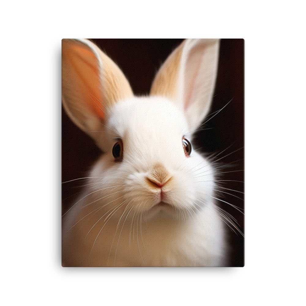Adorable Dwarf Hotot Bunny Canvas - PosterfyAI.com