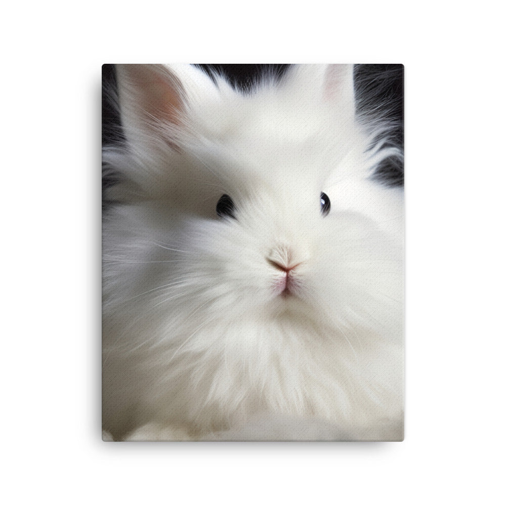 Adorable Satin Angora Bunny Canvas - PosterfyAI.com