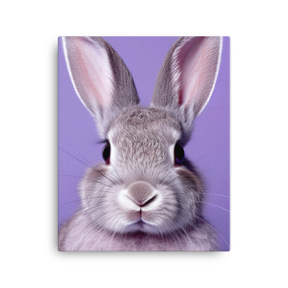 Lilac Bunny Canvas - PosterfyAI.com