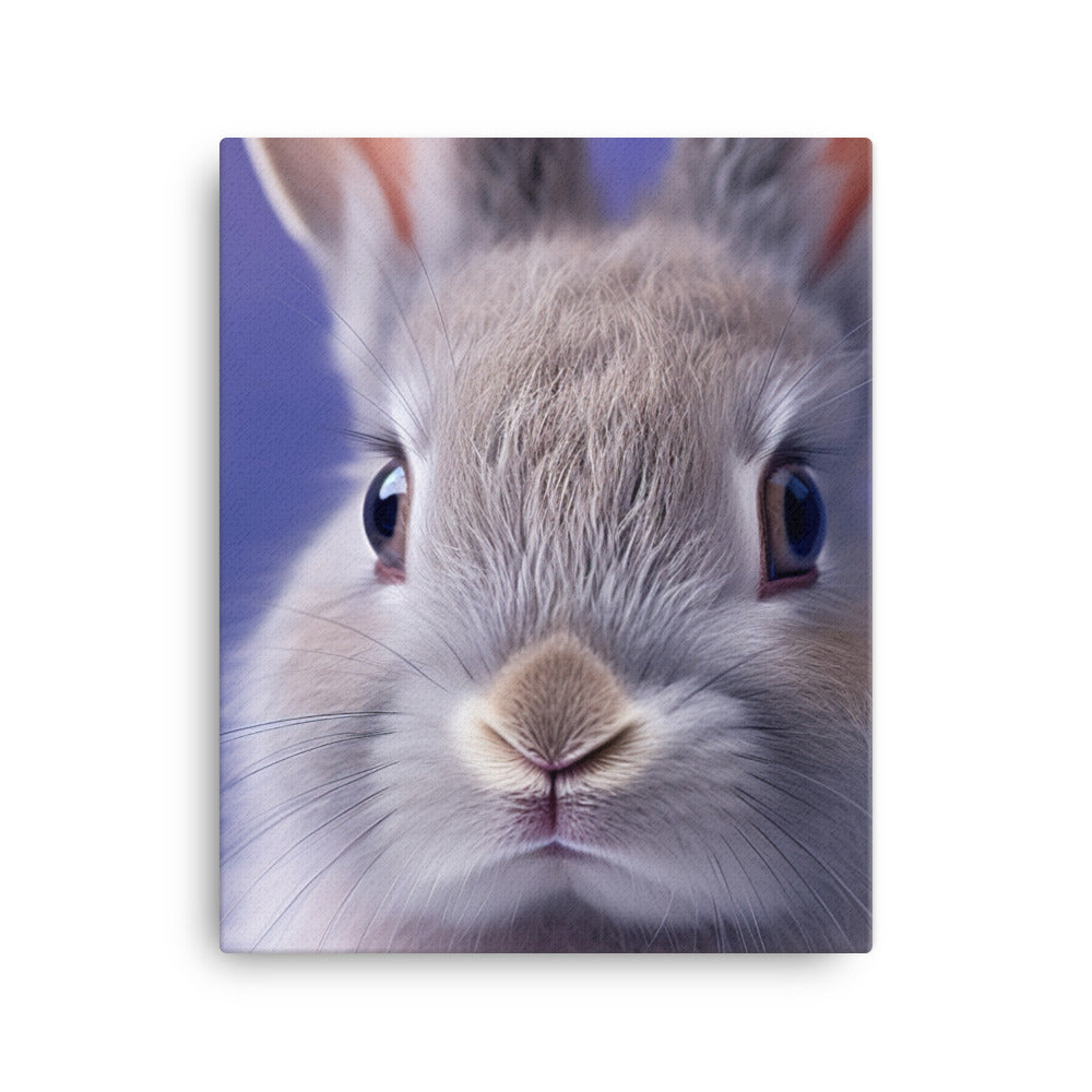Charming Lilac Bunny Canvas - PosterfyAI.com
