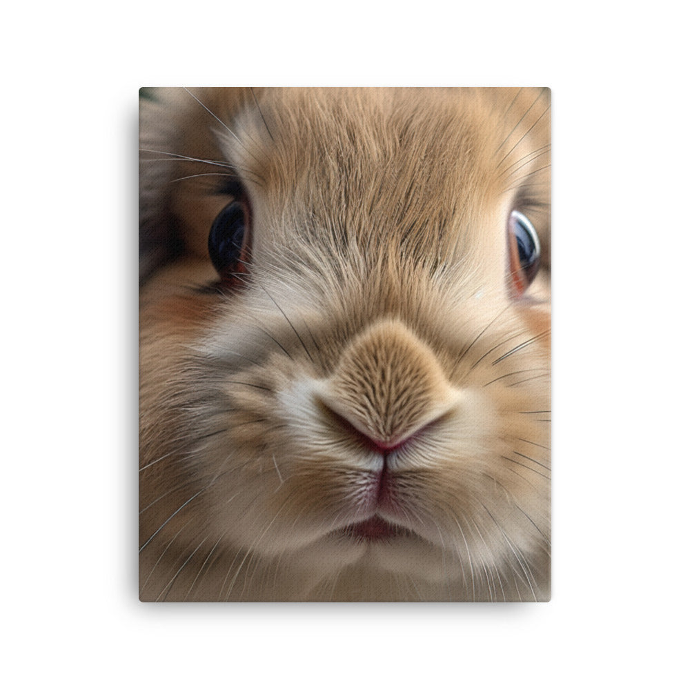 Charming Mini Lop Bunny Canvas - PosterfyAI.com