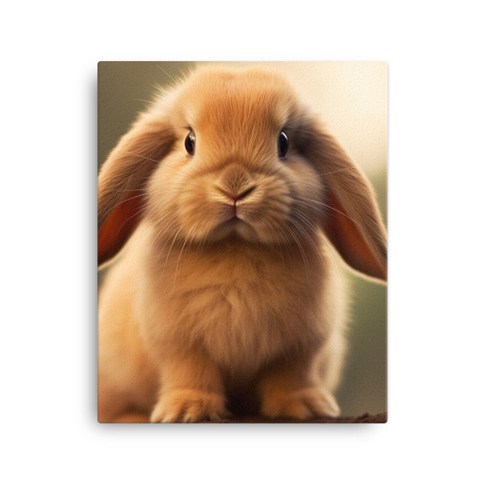 Adorable Mini Lop Bunny Canvas - PosterfyAI.com