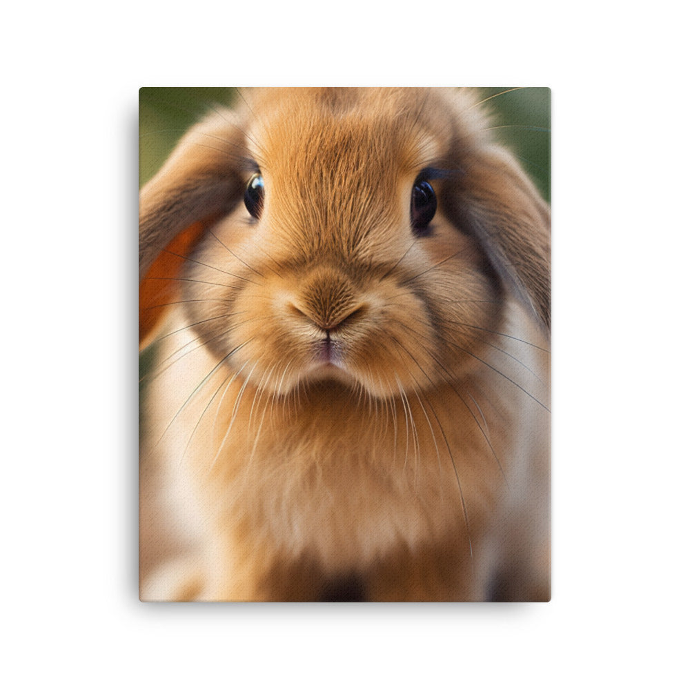 Adorable Mini Lop Bunny Canvas - PosterfyAI.com