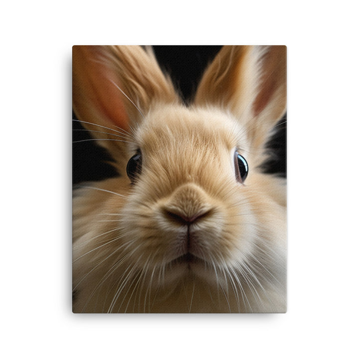Charming Lionhead Bunny Canvas - PosterfyAI.com