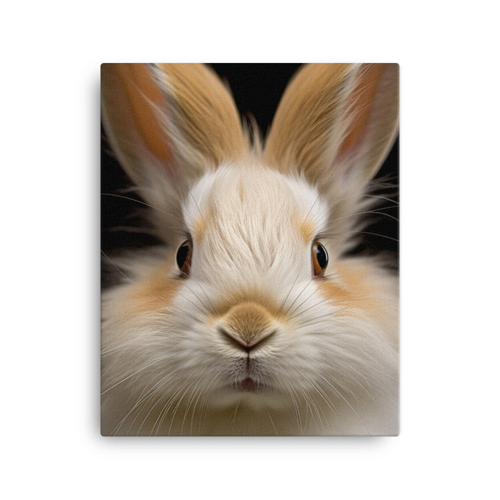 Charming Lionhead Bunny Canvas - PosterfyAI.com