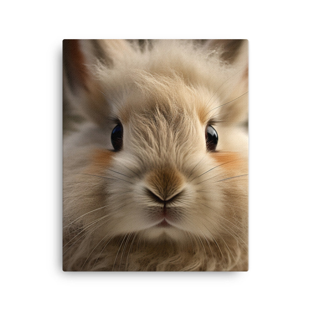 Charming Jersey Wooly Bunny Canvas - PosterfyAI.com