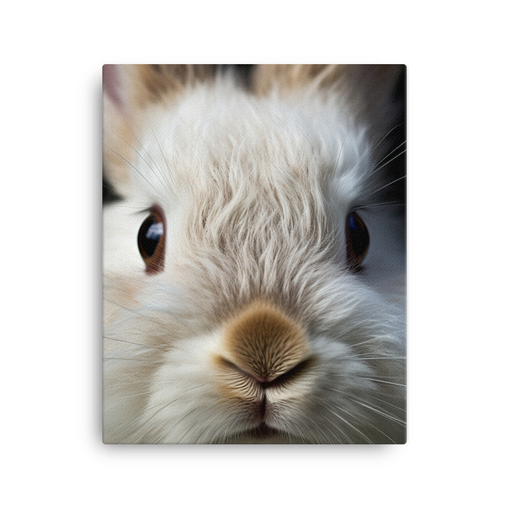 Charming Jersey Wooly Bunny Canvas - PosterfyAI.com
