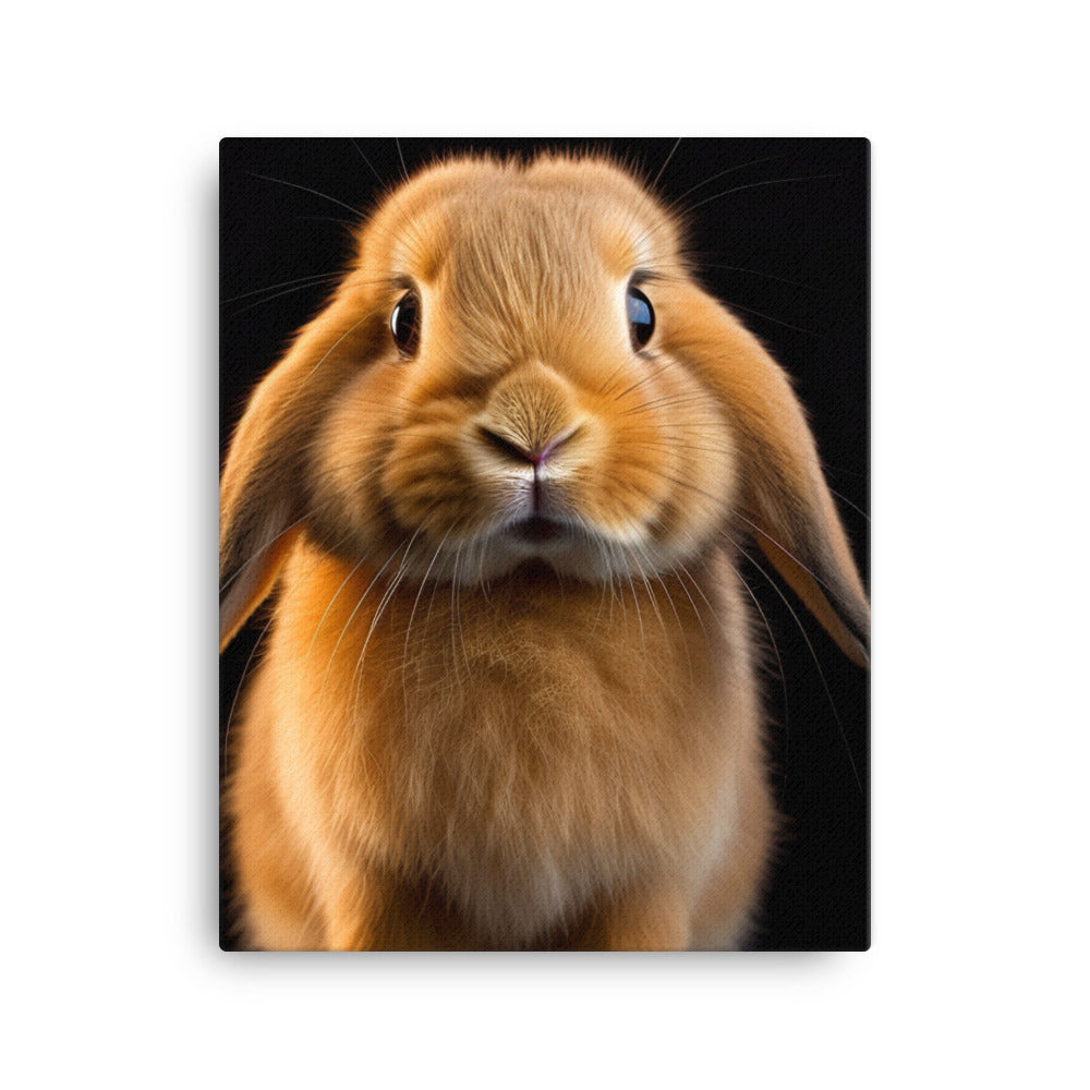 Holland Lop Bunny Canvas - PosterfyAI.com