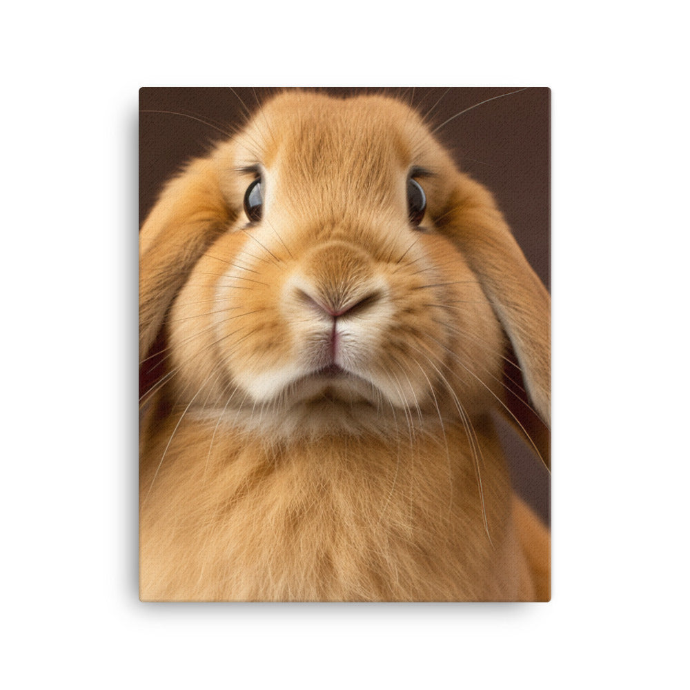 Holland Lop Bunny Canvas - PosterfyAI.com
