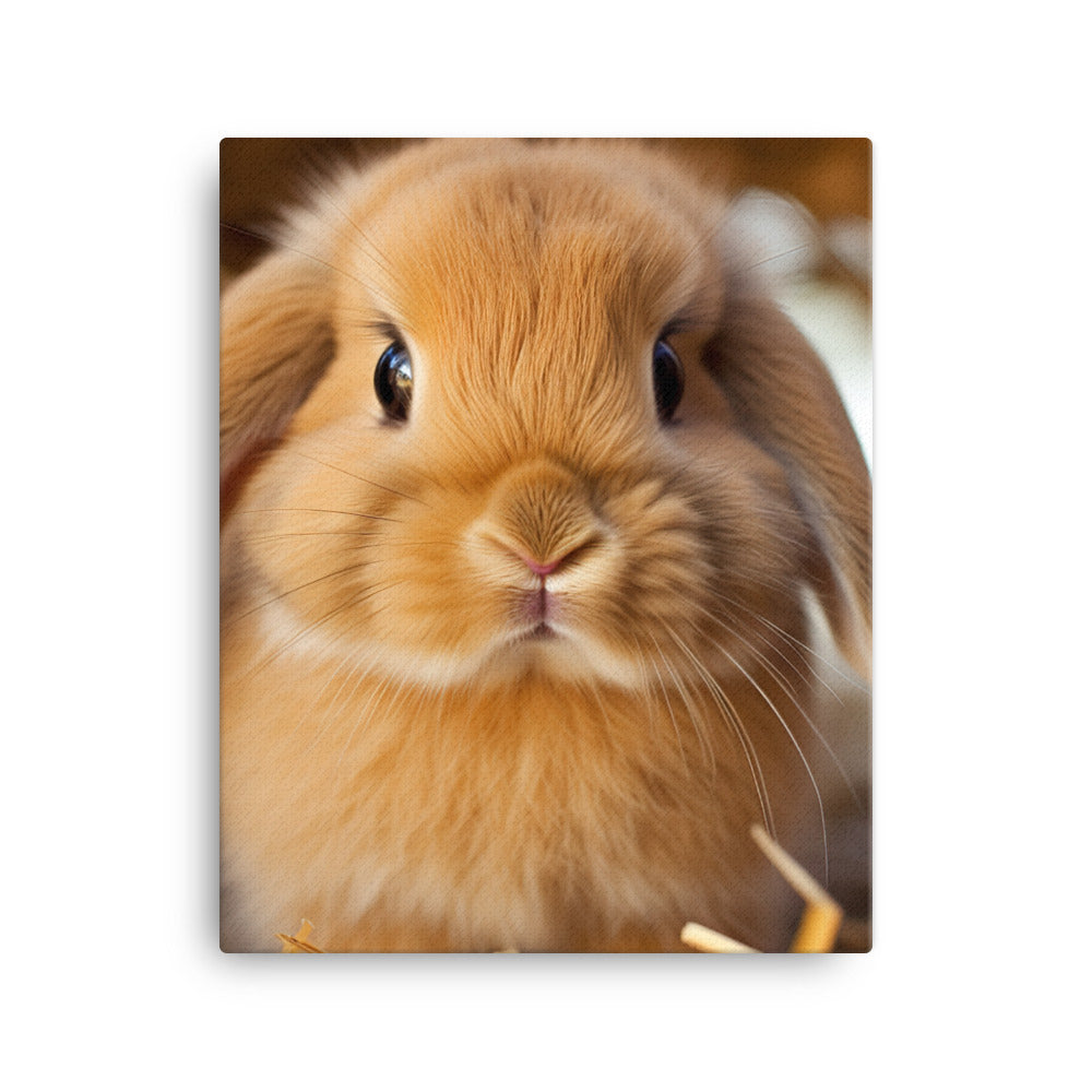 Adorable Holland Lop Bunny Canvas - PosterfyAI.com