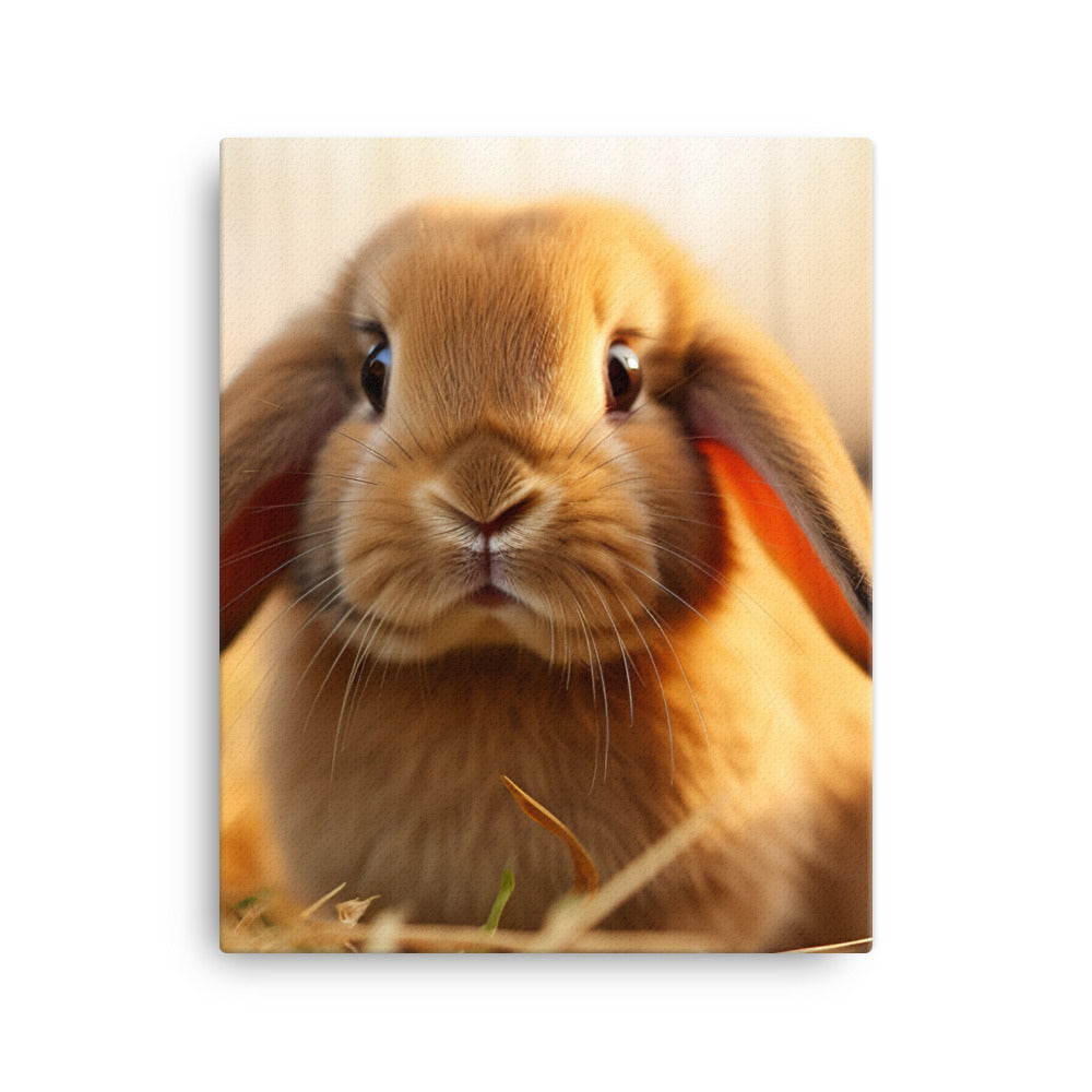 Adorable Holland Lop Bunny Canvas - PosterfyAI.com
