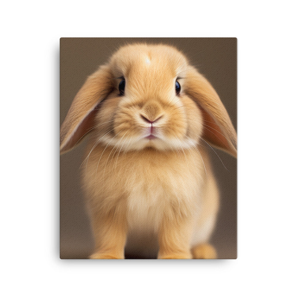 Adorable Holland Lop Bunny Canvas - PosterfyAI.com
