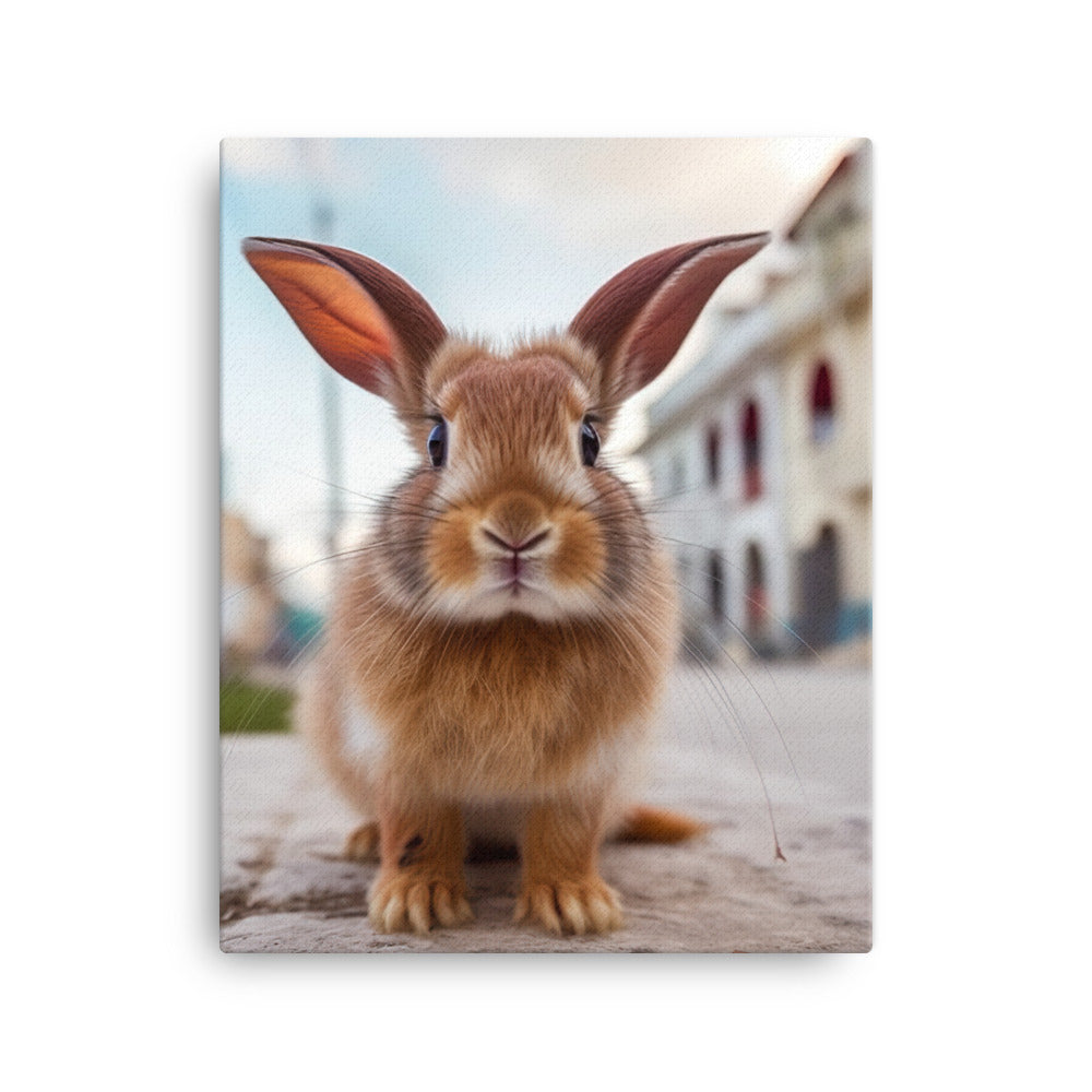 Adorable Havana Bunny Canvas - PosterfyAI.com