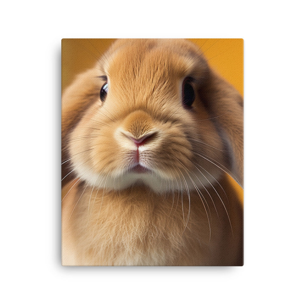 Adorable English Lop Bunny Canvas - PosterfyAI.com